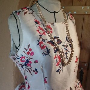 Holiday floral print dress